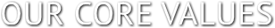 OUR CORE VALUES OUR CORE VALUES